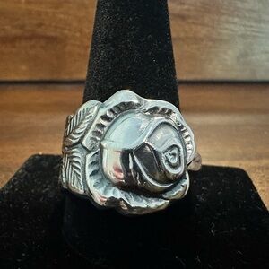 Silver Rose Ring